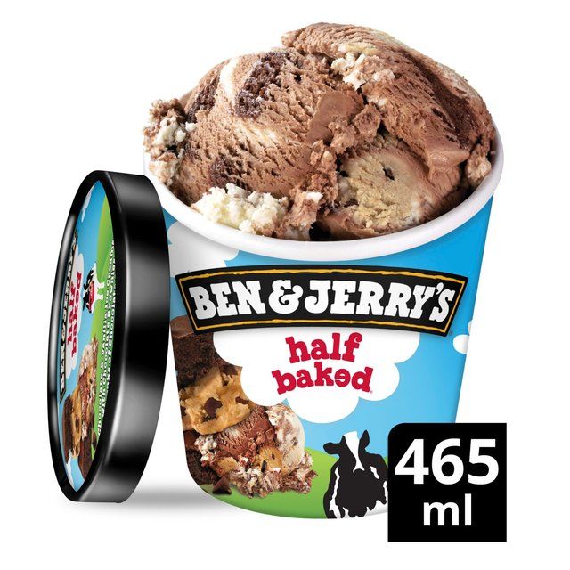 Ben & Jerry's Half Baked Vanilla & Chocolate Ice Cream Tub   465ml - McGrocer