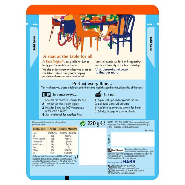 Ben's Original Caribbean Microwave Rice   220g - McGrocer