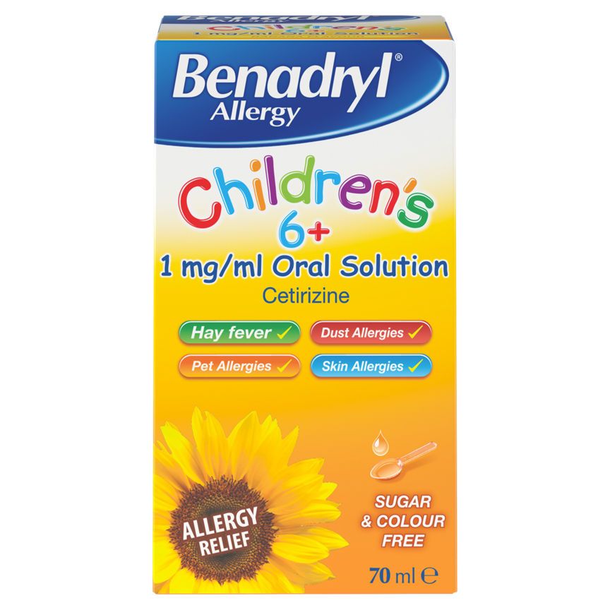 Benadryl Allergy Children's 6+ Oral Solution for Hay Fever and Allergy Relief - McGrocer