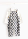Bodysuit & Grey Chequered Dungarees Set 12-18 months - McGrocer