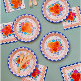 Boho Floral 23cm Paper Party Plates   12 per pack - McGrocer