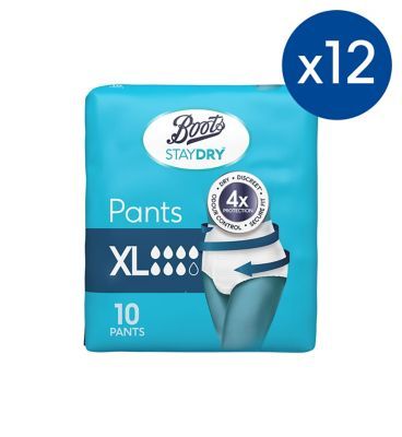 Boots Staydry Pants XL - 120 Pants (12 Pack Bundle) - McGrocer