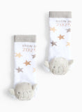 Born In 2025 Slogan Elephant Rattle Socks 1-6 months - McGrocer