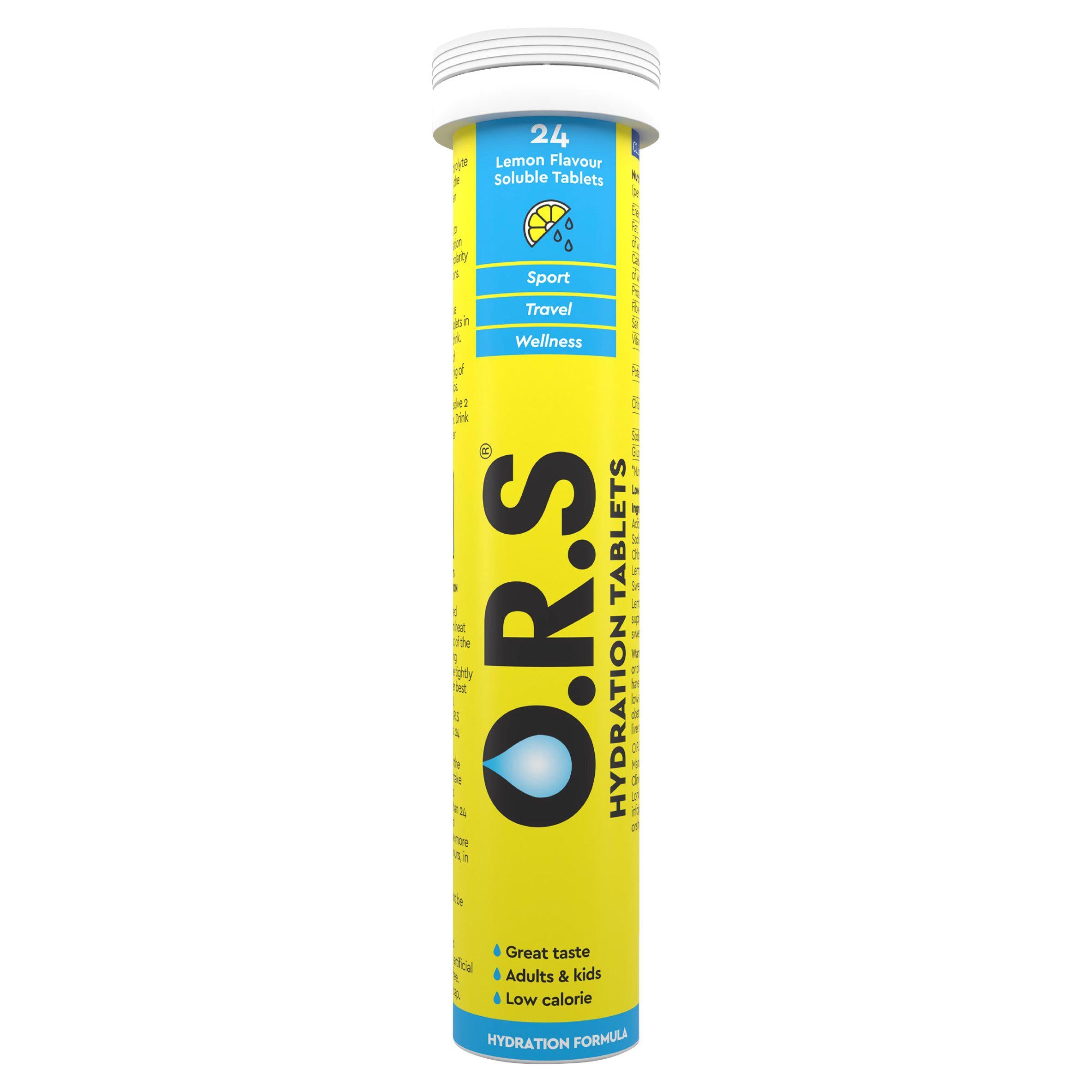 ORS Hydration Lemon Flavour Soluble Tablets x24 - McGrocer