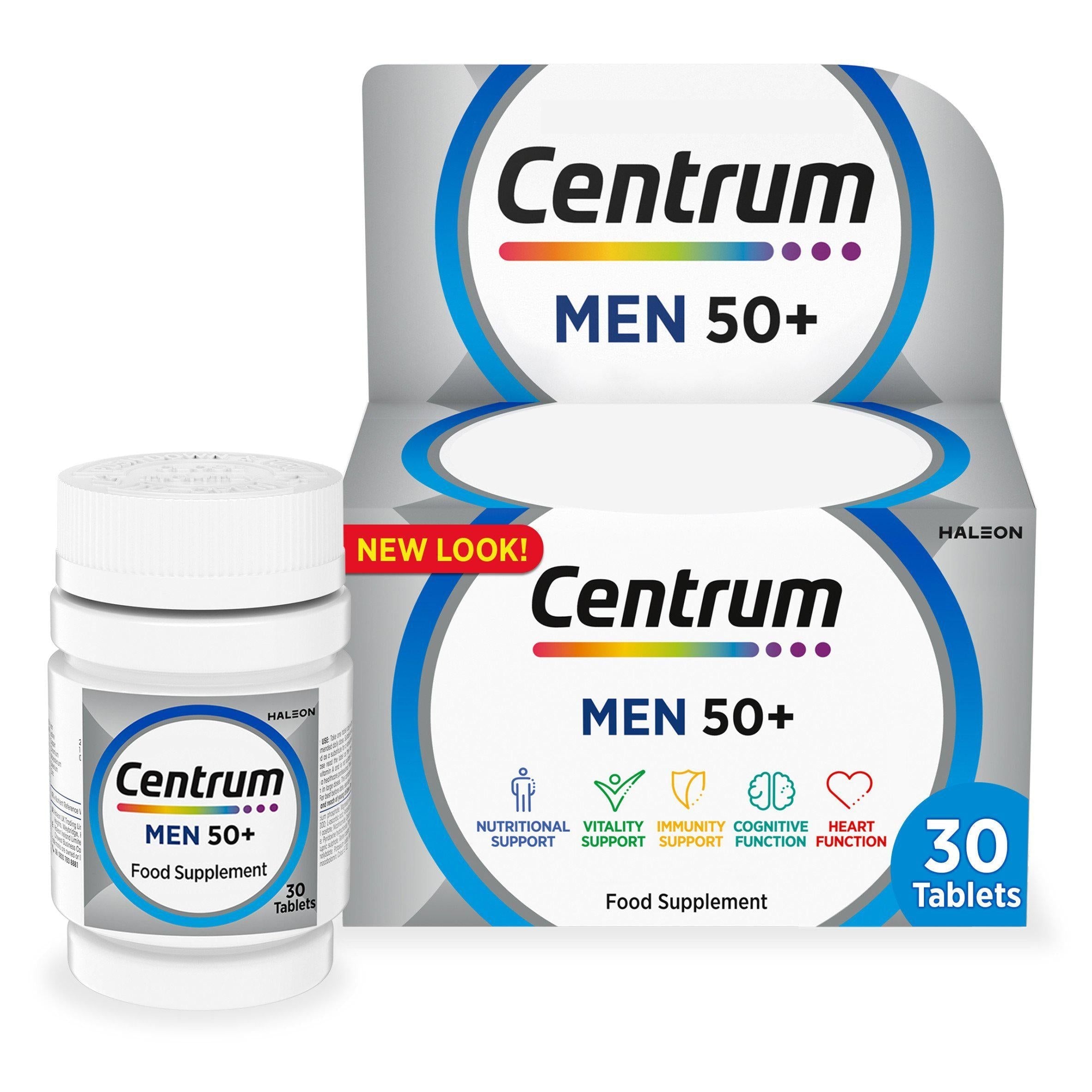 Centrum Men 50+ Multivitamins &amp;amp; Vitamin Tablets x30
