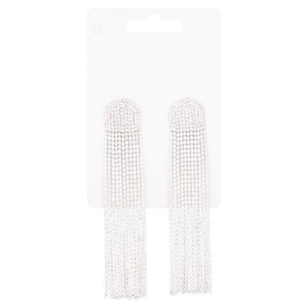 Superdrug Sparkly Diamante Waterfall Earrings GOODS Superdrug   