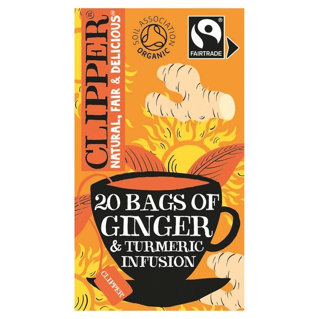 Clipper Organic Fairtrade Restoring Roots Ginger &amp;amp; Turmeric 20 Tea Bags   20 per pack