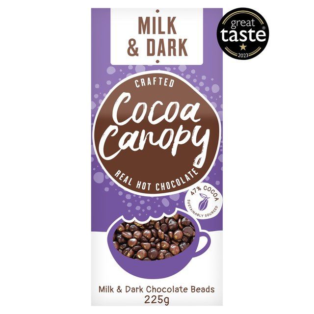 Cocoa Canopy Milk &amp;amp; Dark Crafted Hot Chocolate Beads   225g