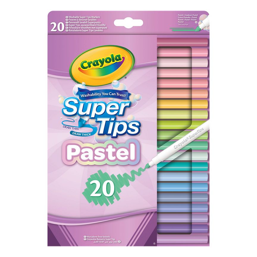 Crayola Super Tips Washable Pastel Felt Tips