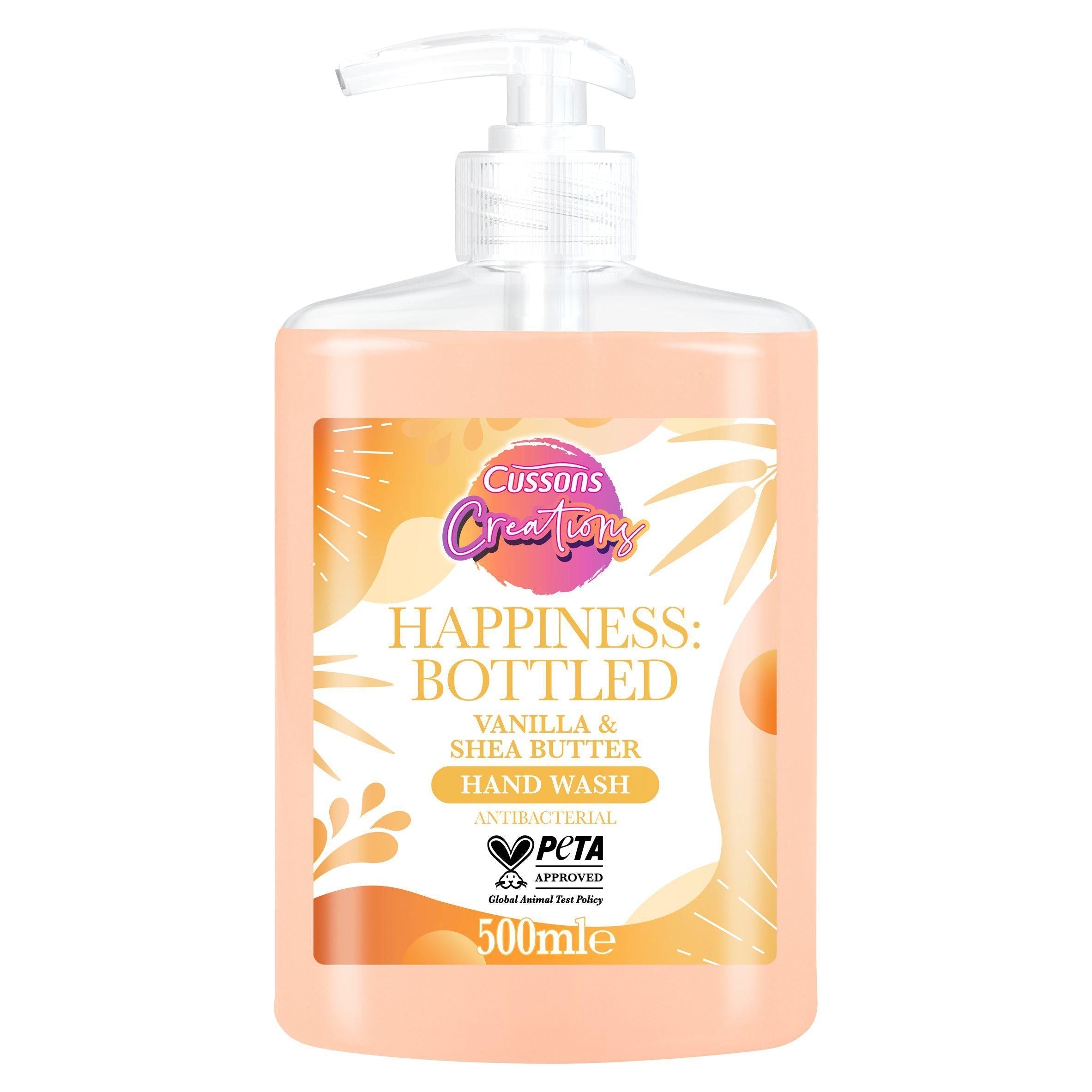 Cussons Creations Happiness Bottled Vanilla &amp;amp; Shea Butter Hand Wash 500ml