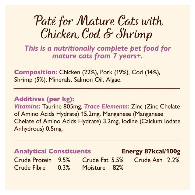 Lily's Kitchen Chicken & Cod with Shrimp Pate for Mature Cats   85g - McGrocer