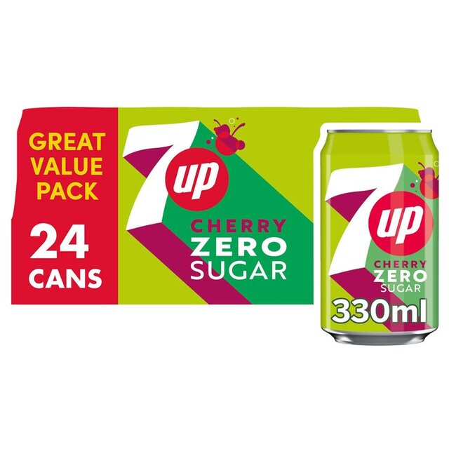 7UP Zero Cherry Lemon and Lime   24 x 330ml - McGrocer