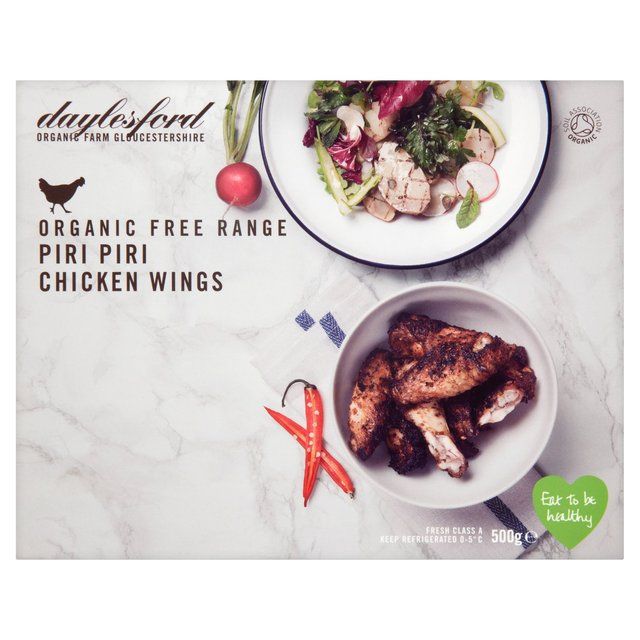 Daylesford Organic Chicken Wings with Piri Piri   500g