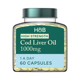 Holland & Barrett Pure Cod Liver Oil 500mg 120 Capsules - McGrocer