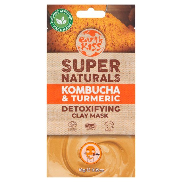 Earth Kiss Super Naturals Kombucha &amp;amp; Turmeric Detoxifying Clay Face Mask