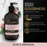 Baylis & Harding Goodness Rose & Geranium Hand Wash   500ml - McGrocer