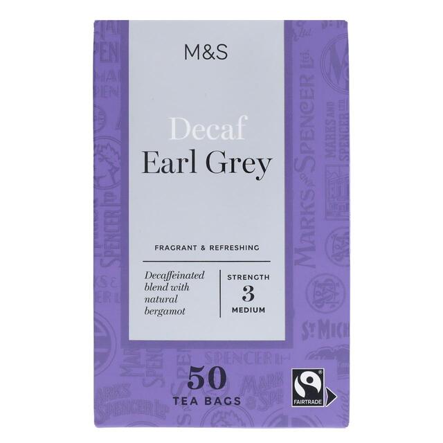 M&S Fairtrade Decaffeinated Earl Grey Tea Bags   50 per pack - McGrocer