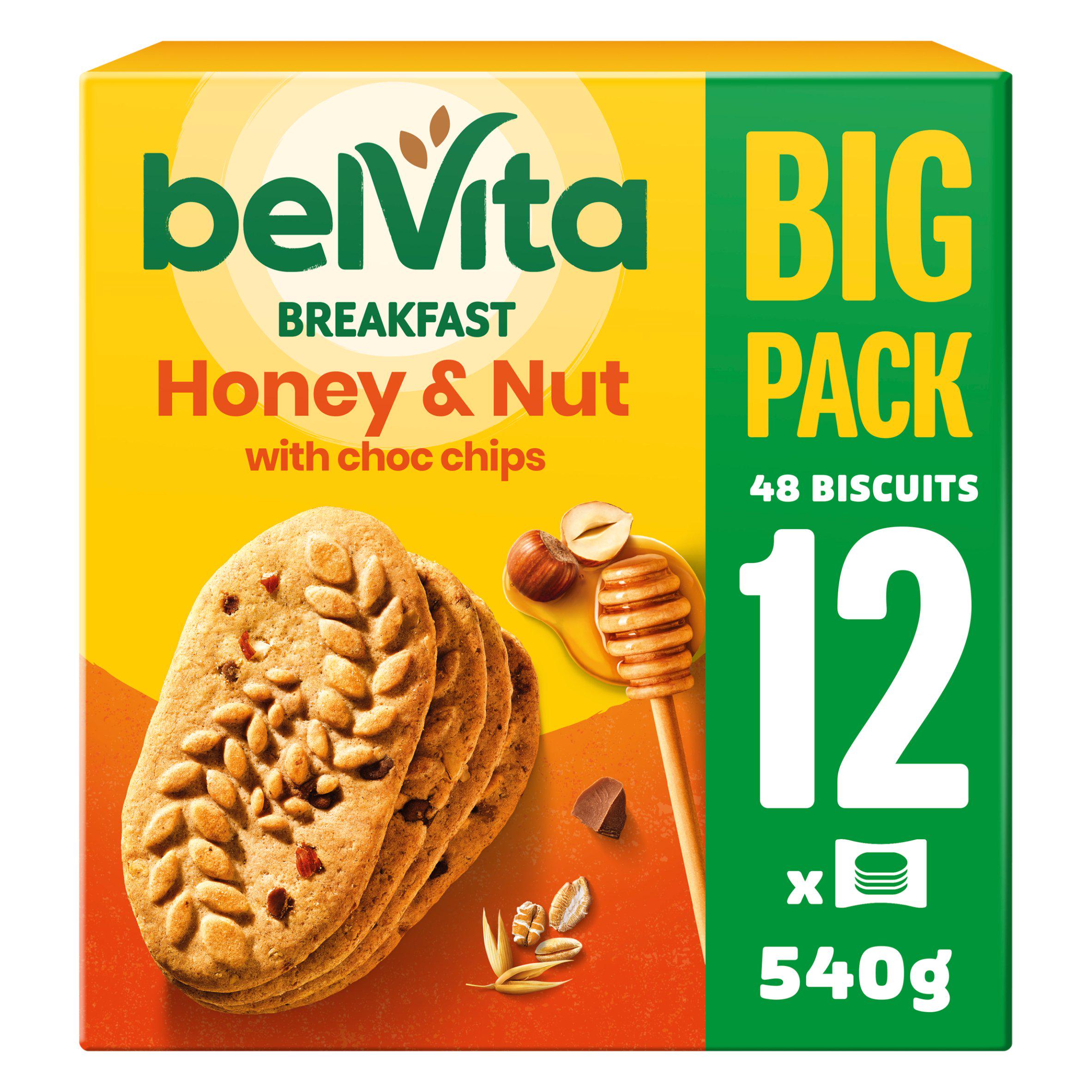Belvita Breakfast Honey & Nut with Choc Chips 540g - McGrocer