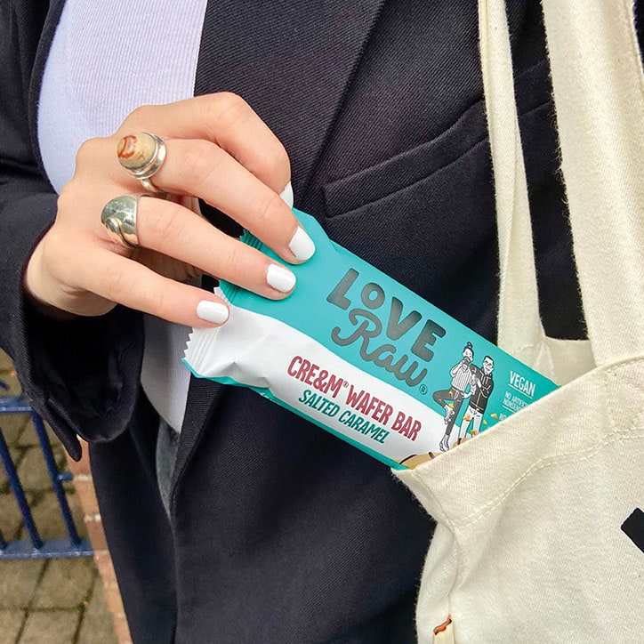 Love Raw Vegan Salted Caramel Wafer Bars Case 12 x 45g - McGrocer