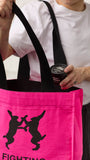 Fighting Animal Testing Tote - Fluoro Pink Tote Bag