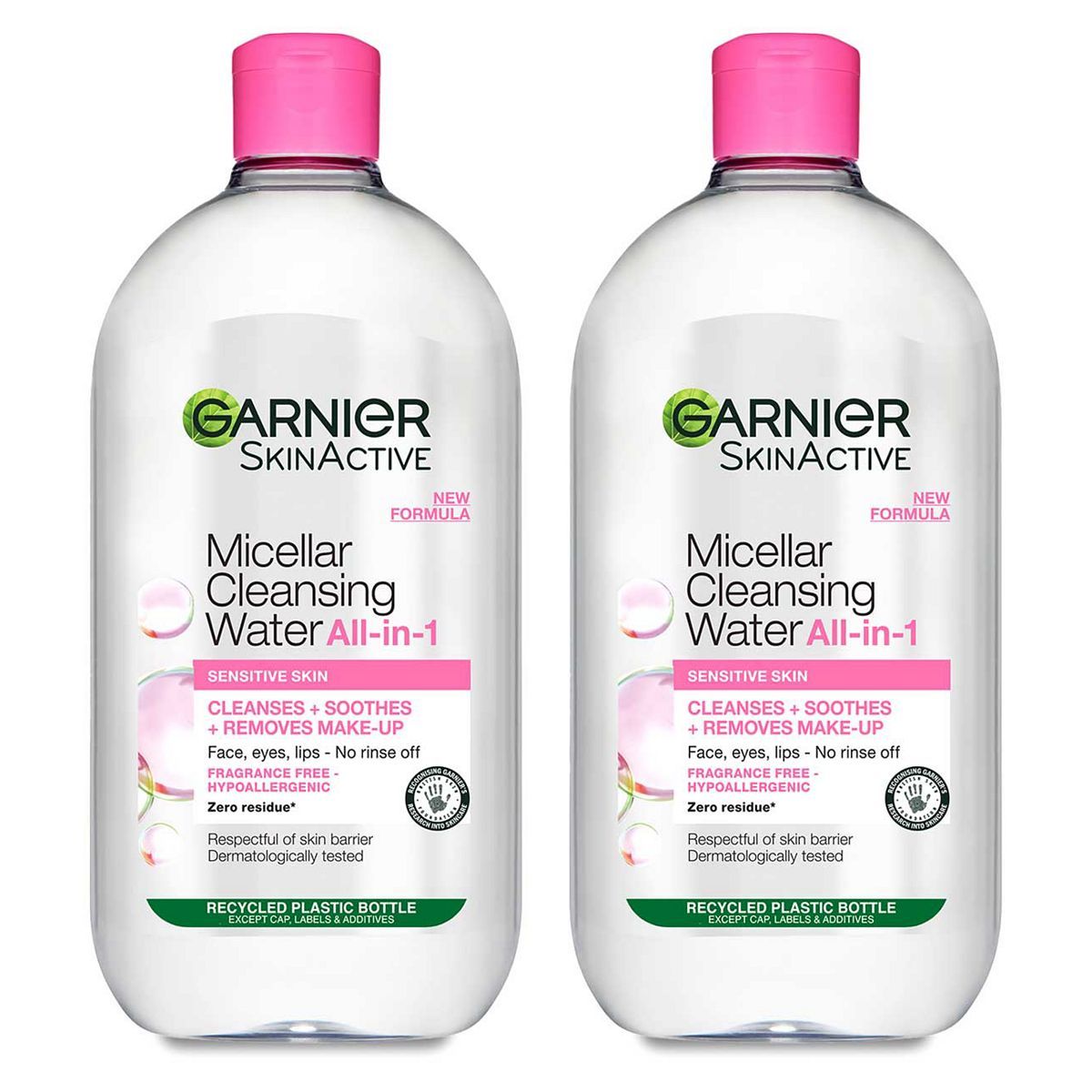 Garnier XL Micellar Duo Set, contains 2x 700ml Cleansing Soothing Micellar Water