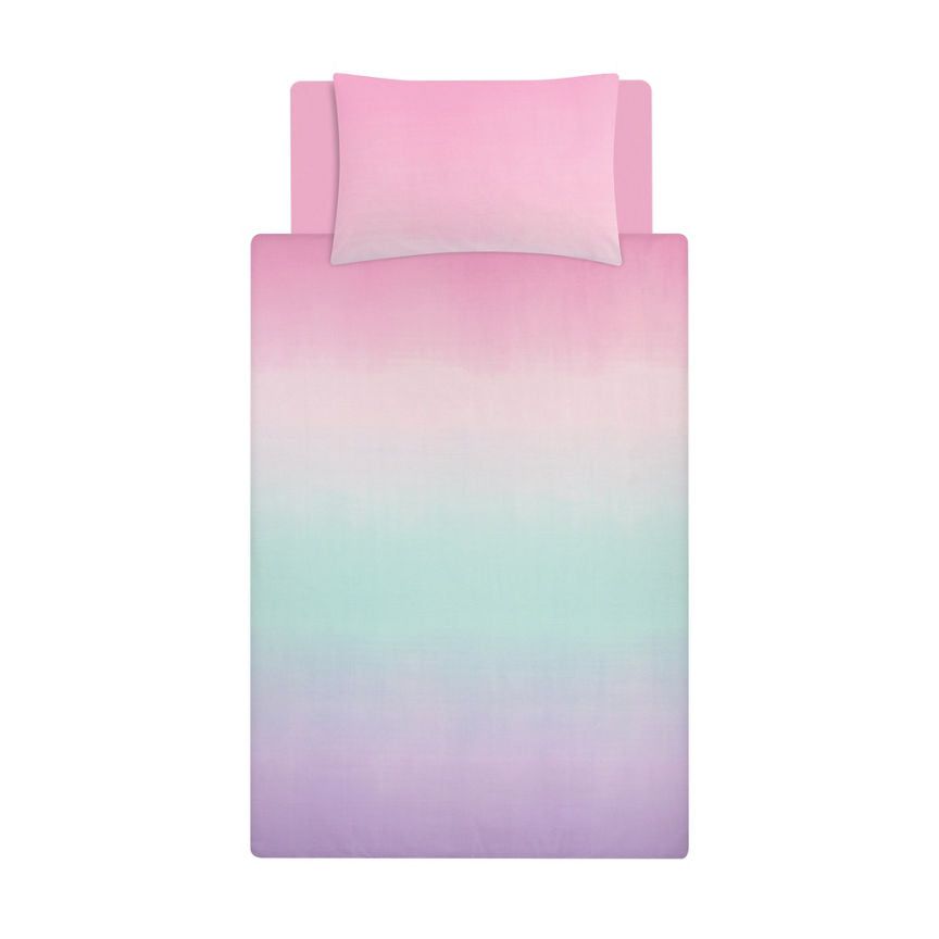 George Home Ombre Tie Dye Reversible Duvet Set - Single