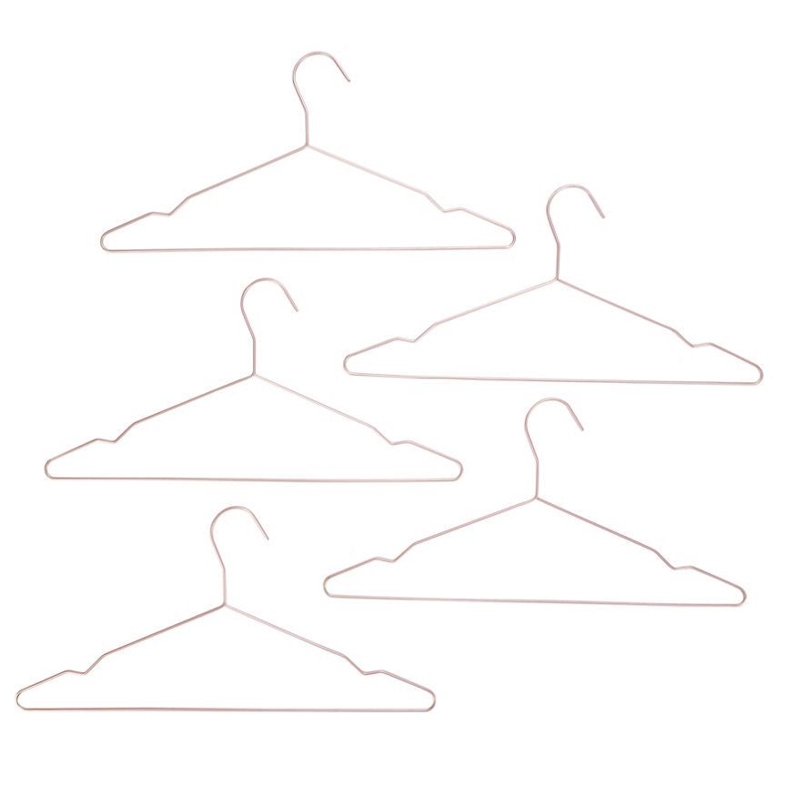 George Home Rose Gold Hangers 5 Pack