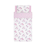 George Home White Unicorn Reversible Cotton Duvet Set - Toddler