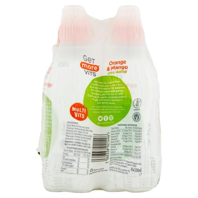 Get More Multivitamins Orange &amp;amp; Mango   4 x 330ml