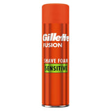Gillette Fusion Shave Foam with Almond Oil, For Sensitive Skin, 250ml