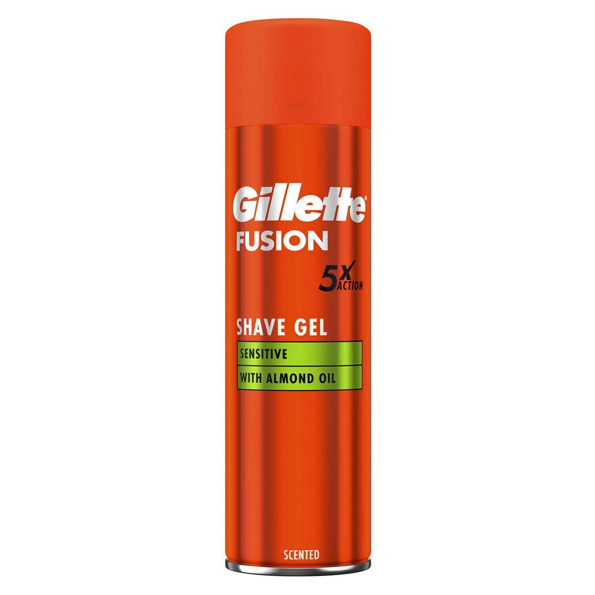 Gillette Fusion Shave Gel with Almond Oil, For Sensitive Skin, 200ml