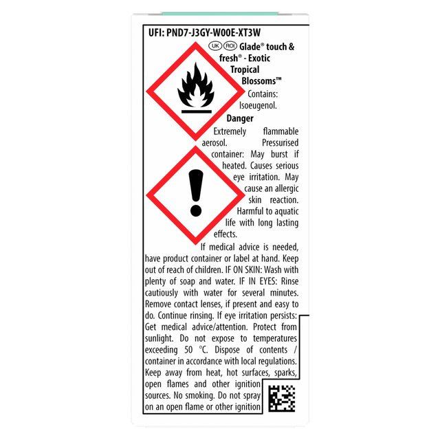 Glade Touch &amp;amp; Fresh Refill Exotic Tropical Blossom Air Freshener   10ml