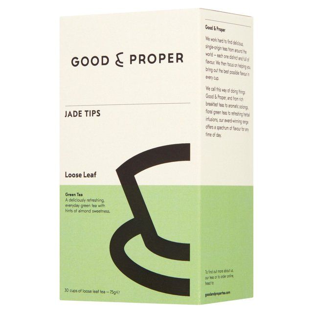 Good &amp;amp; Proper Tea - Loose Leaf Jade Tips Green Tea   75g