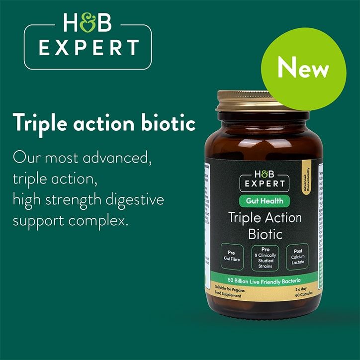 H&amp;amp;B Expert Triple Action Biotic Gut Formula 60 Capsules