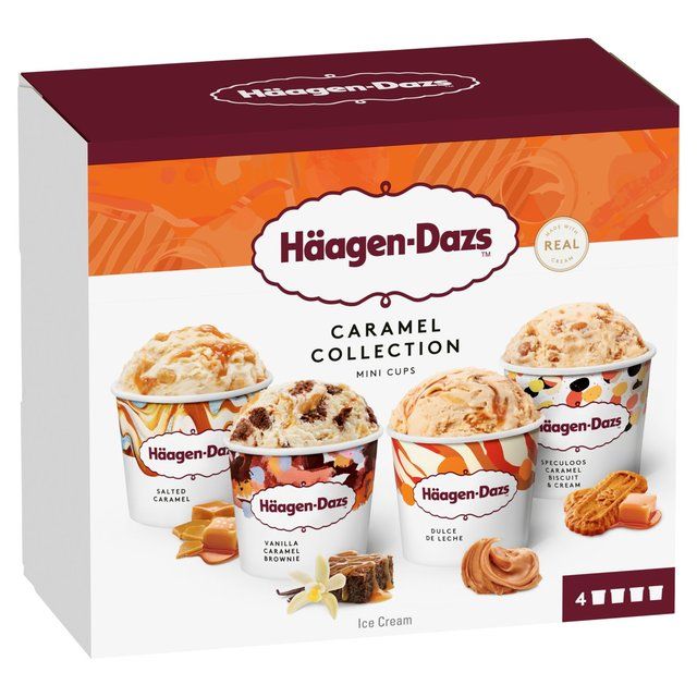 Haagen-Dazs Caramel Collection Mini Cups Ice Cream    4 x 95ml
