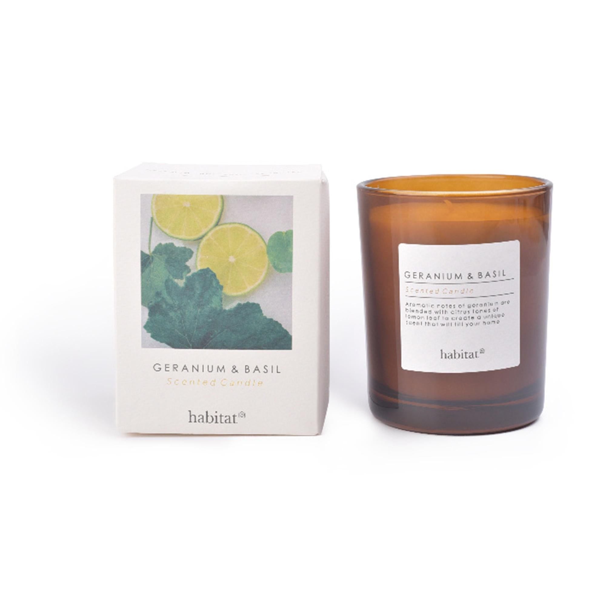 Habitat Scented Boxed Candle - Geranium &amp;amp; Basil