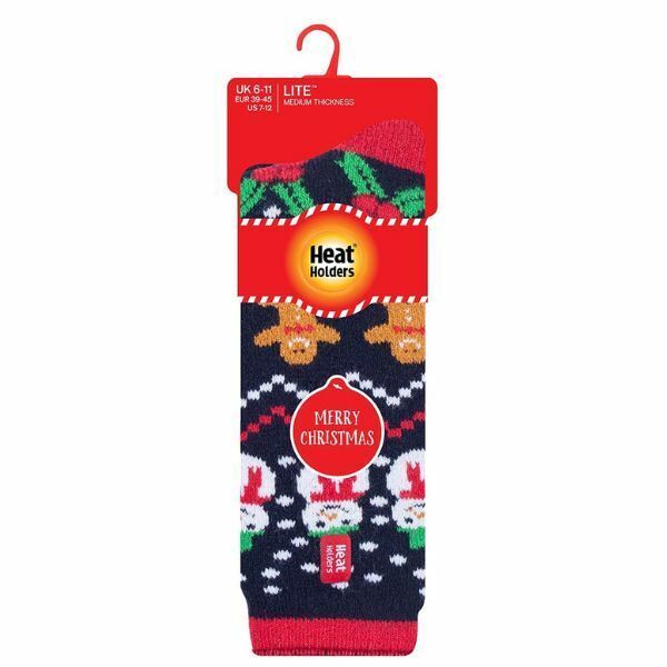 Heat Holders Lite Mens Thermal Christmas Socks 6-11 UK