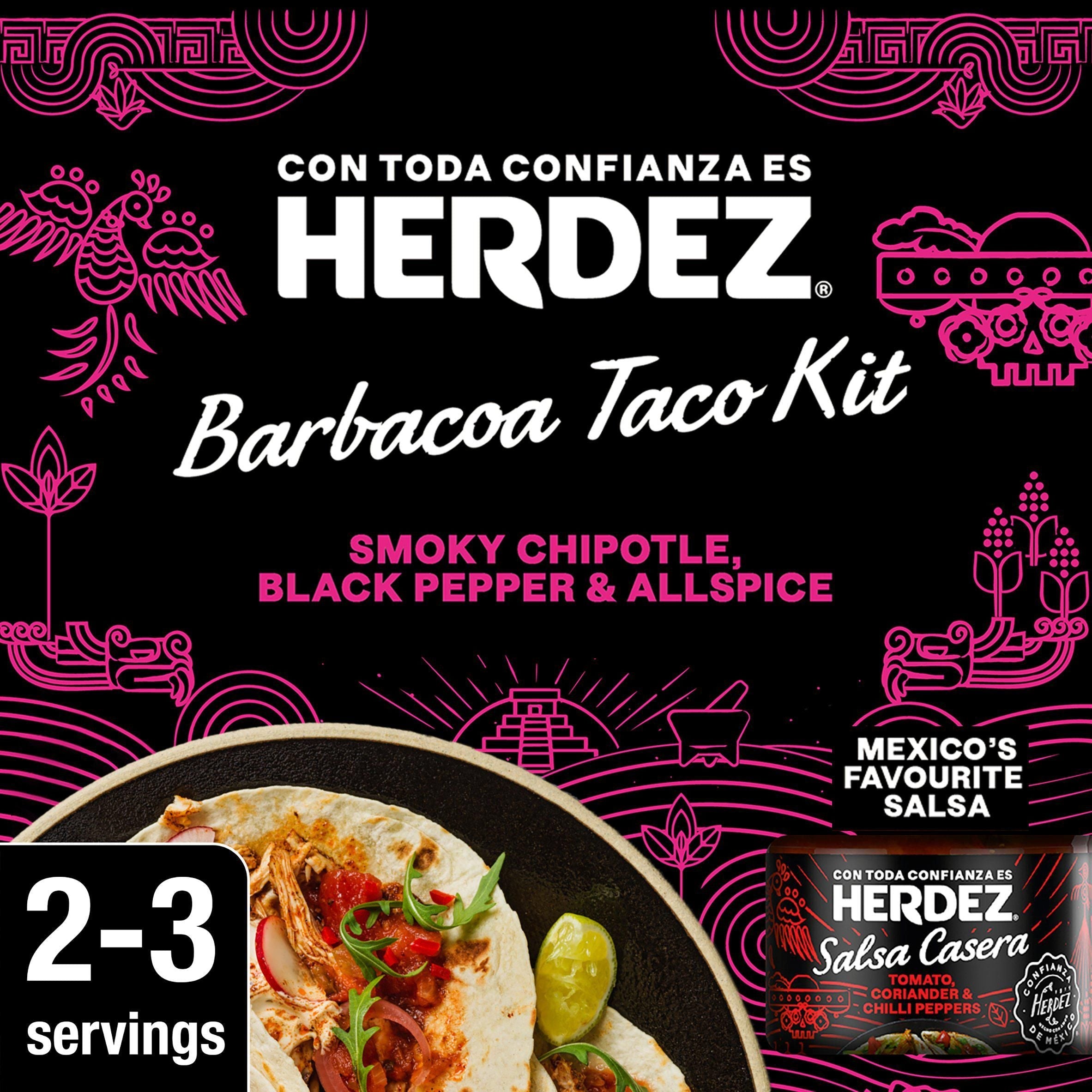 Herdez Barbacoa Taco Kit Smoky Chipotle Black Pepper &amp;amp; Allspice 497g