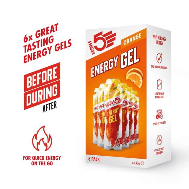HIGH5 Energy Gel Orange 40g   6 x 44g