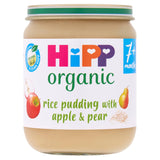 HiPP Organic Rice Pudding with Apple &amp;amp; Pear Baby Food Jar 7+ Months 160g