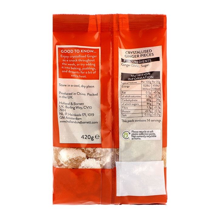 Holland &amp;amp; Barrett Crystallised Ginger 420g