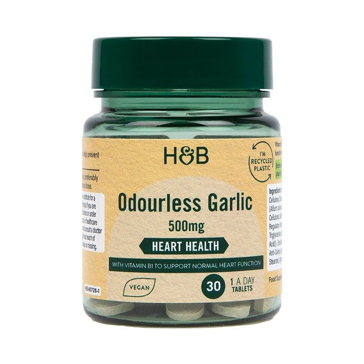 Holland &amp;amp; Barrett Enteric Coated Odourless Garlic 500mg 30 Tablets