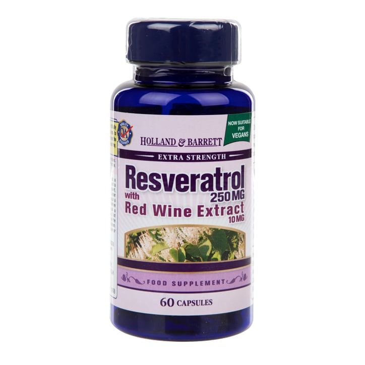 Holland &amp;amp; Barrett Resveratrol 250mg with Red Wine Extract 10mg 60 capsules