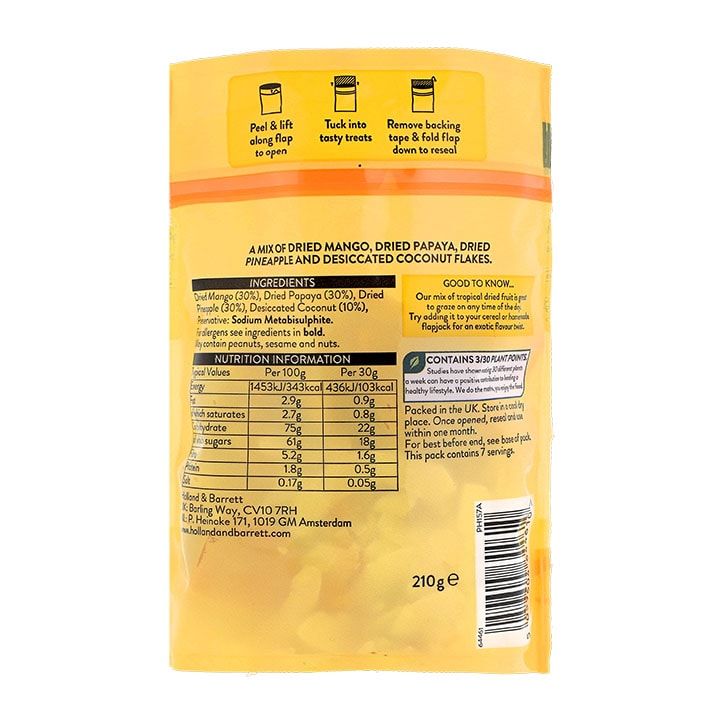 Holland &amp;amp; Barrett Tropical Trail Mix 210g