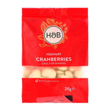 Holland &amp;amp; Barrett Yoghurt Flavour White Chocolate Coated Cranberries 210g