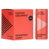 INTUNE Grapefruit &amp;amp; Mint Sparkling CBD Drink   4 x 250ml