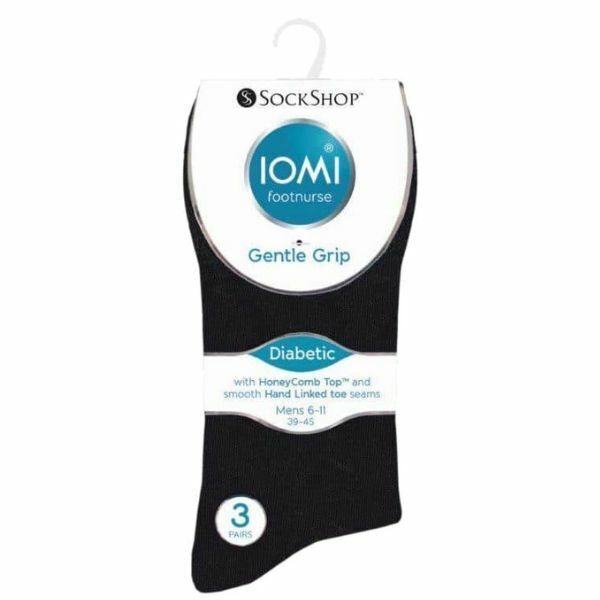 IOMI Mens 6 Pairs Non Elastic Diabetic Socks 6-11 UK