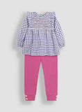 JOJO MAMAN B&amp;Eacute;B&amp;Eacute; Toadstool Embroidered Smocked Top &amp;amp; Leggings Set 6-7 Years