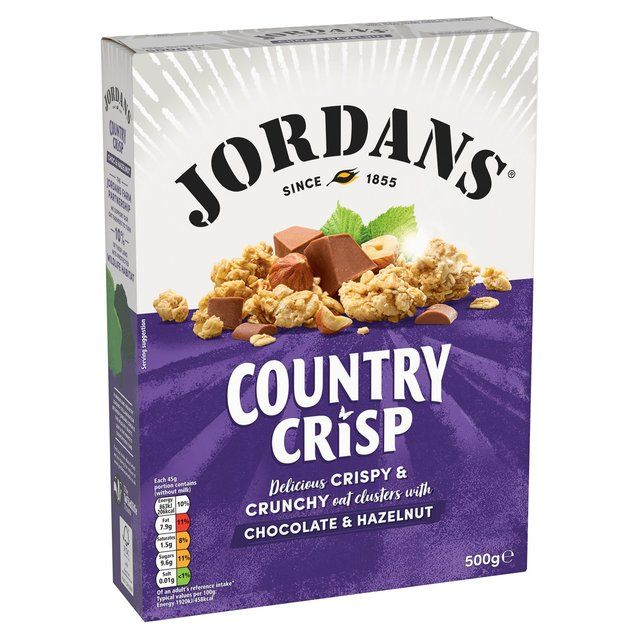 Jordans Country Crisp Chocolate &amp;amp; Hazelnut Breakfast Cereal   500g