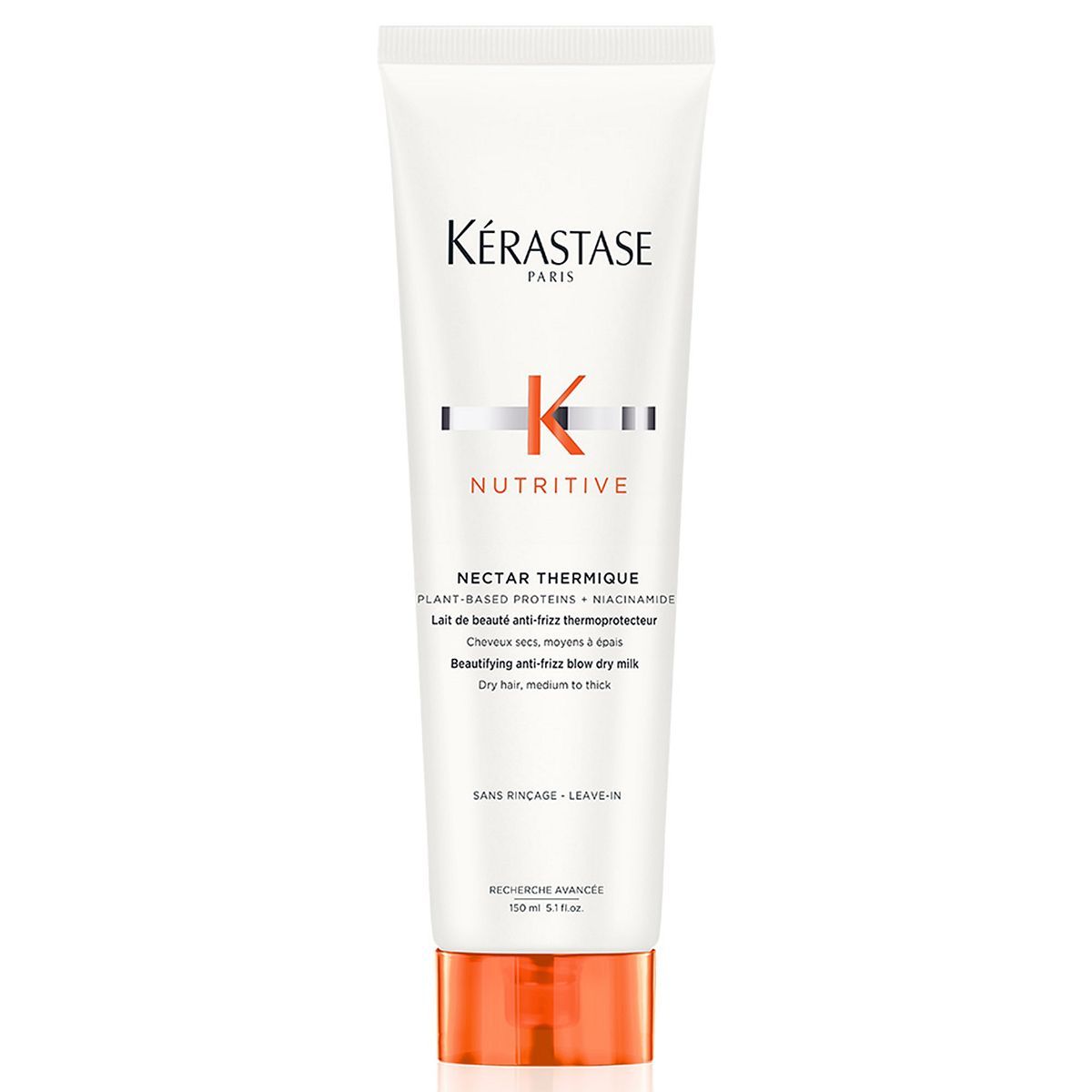 K&amp;eacute;rastase Nutritive Nectar Thermique, Blow-Dry Milk Heat Protection, for Dry Medium to Thick Hair, With Niacinamide, 150ml